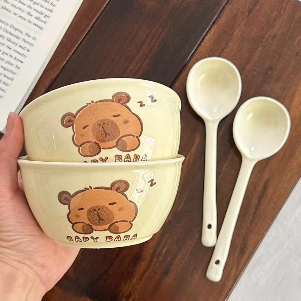 Bát sứ ăn cơm họa tiết Capybara