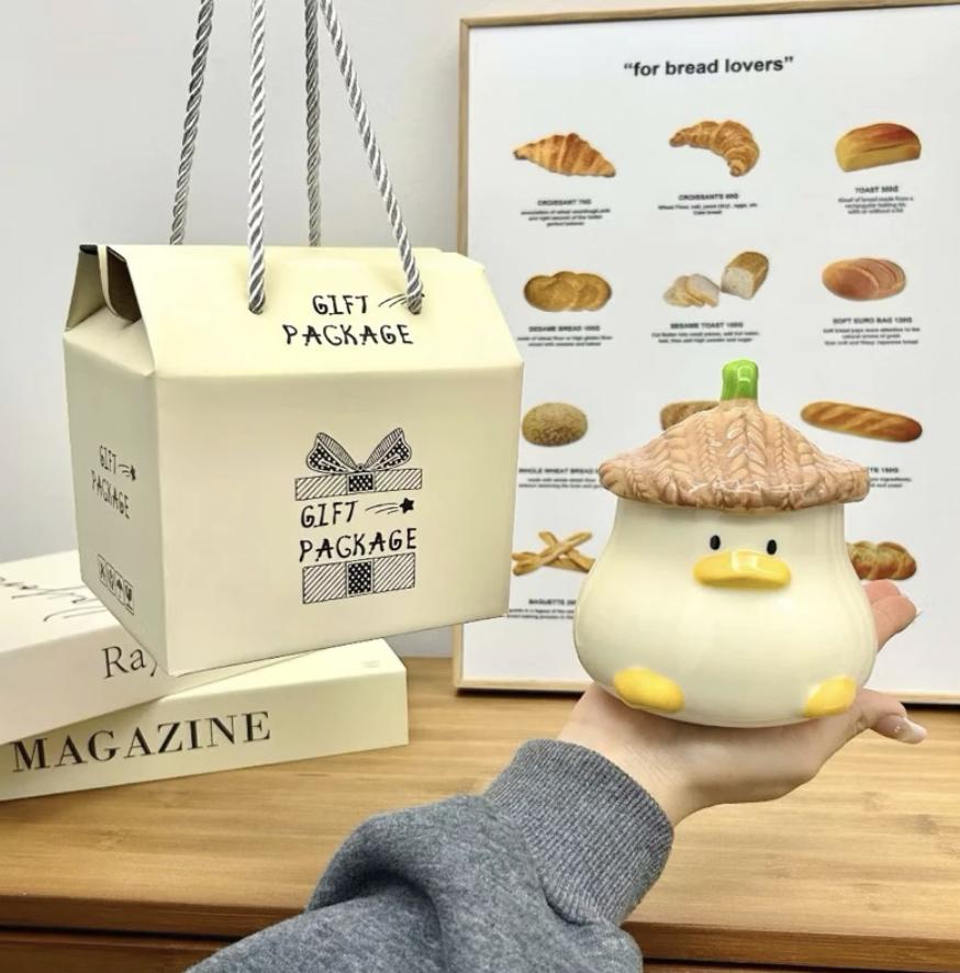 Ly Cốc Sứ Vịt Đội Mũ Len